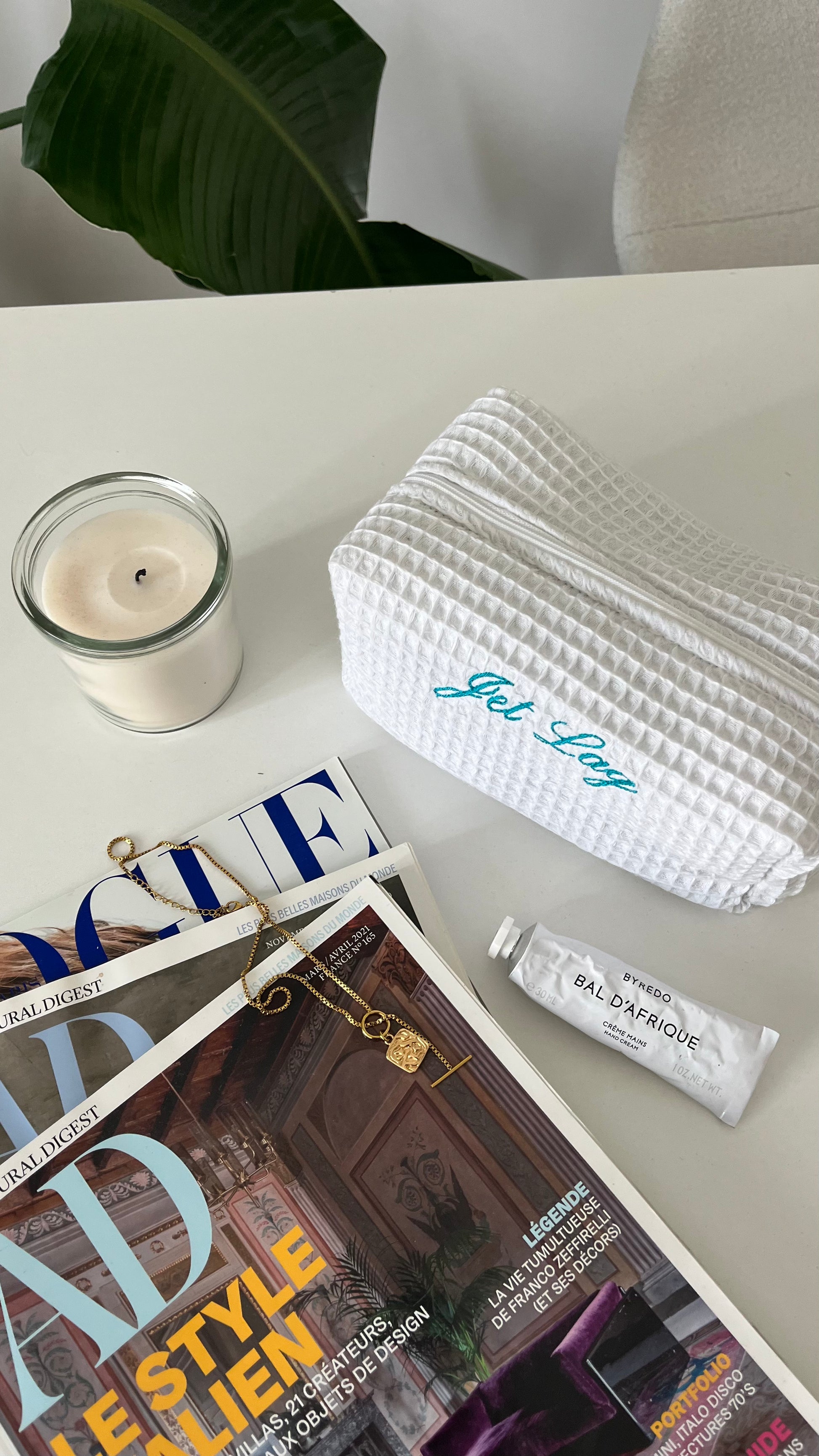 "Jet Lag" waffle pouch