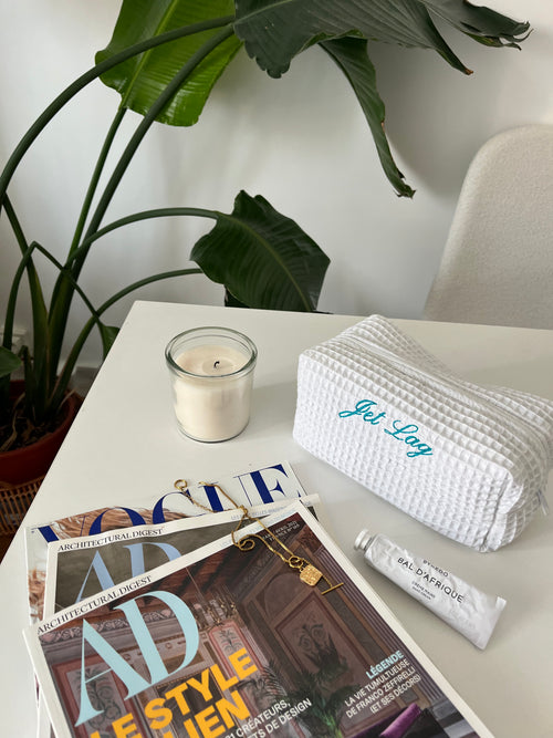 "Jet Lag" waffle pouch