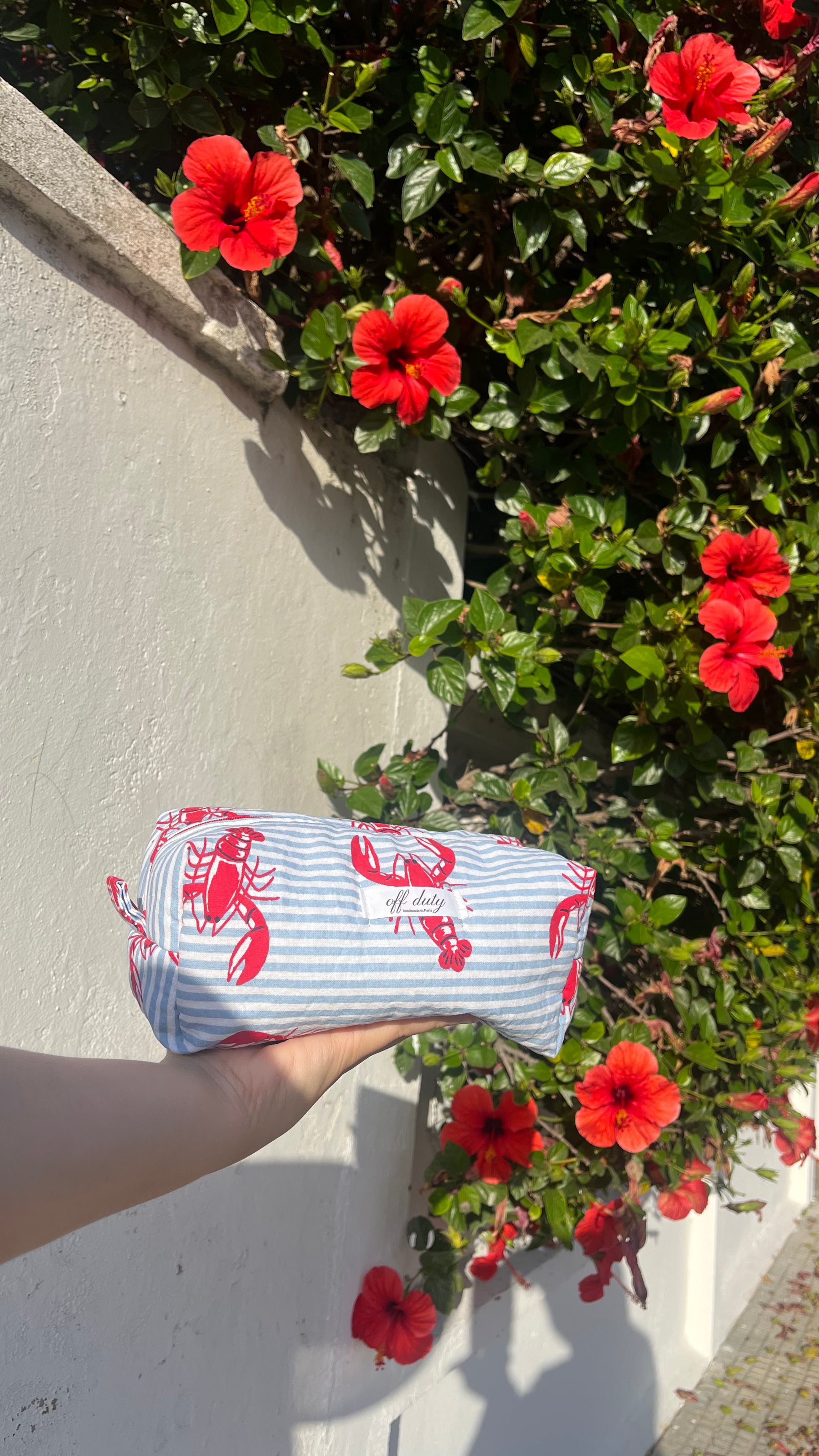 Lobster print pouch