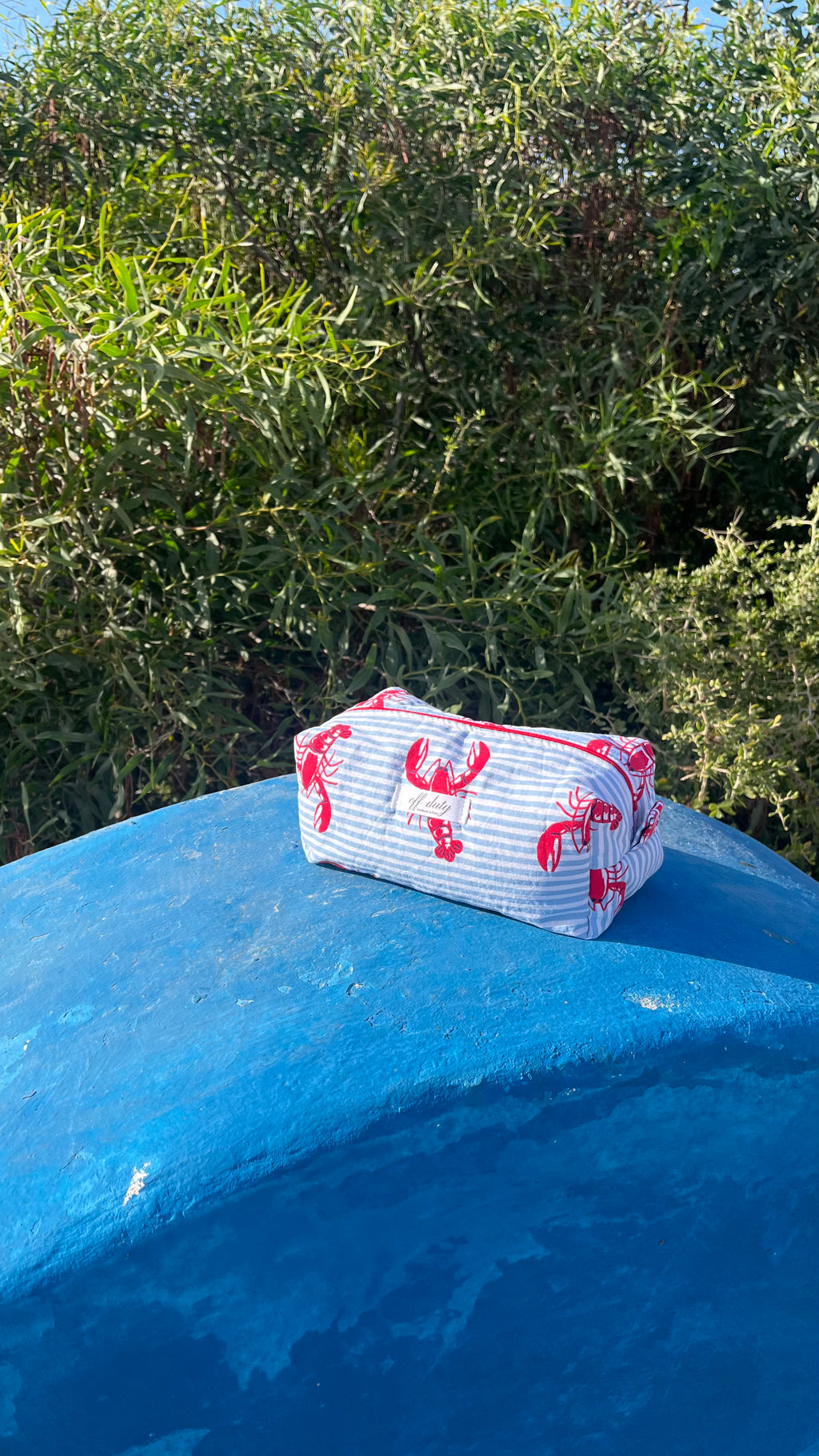 Lobster print pouch