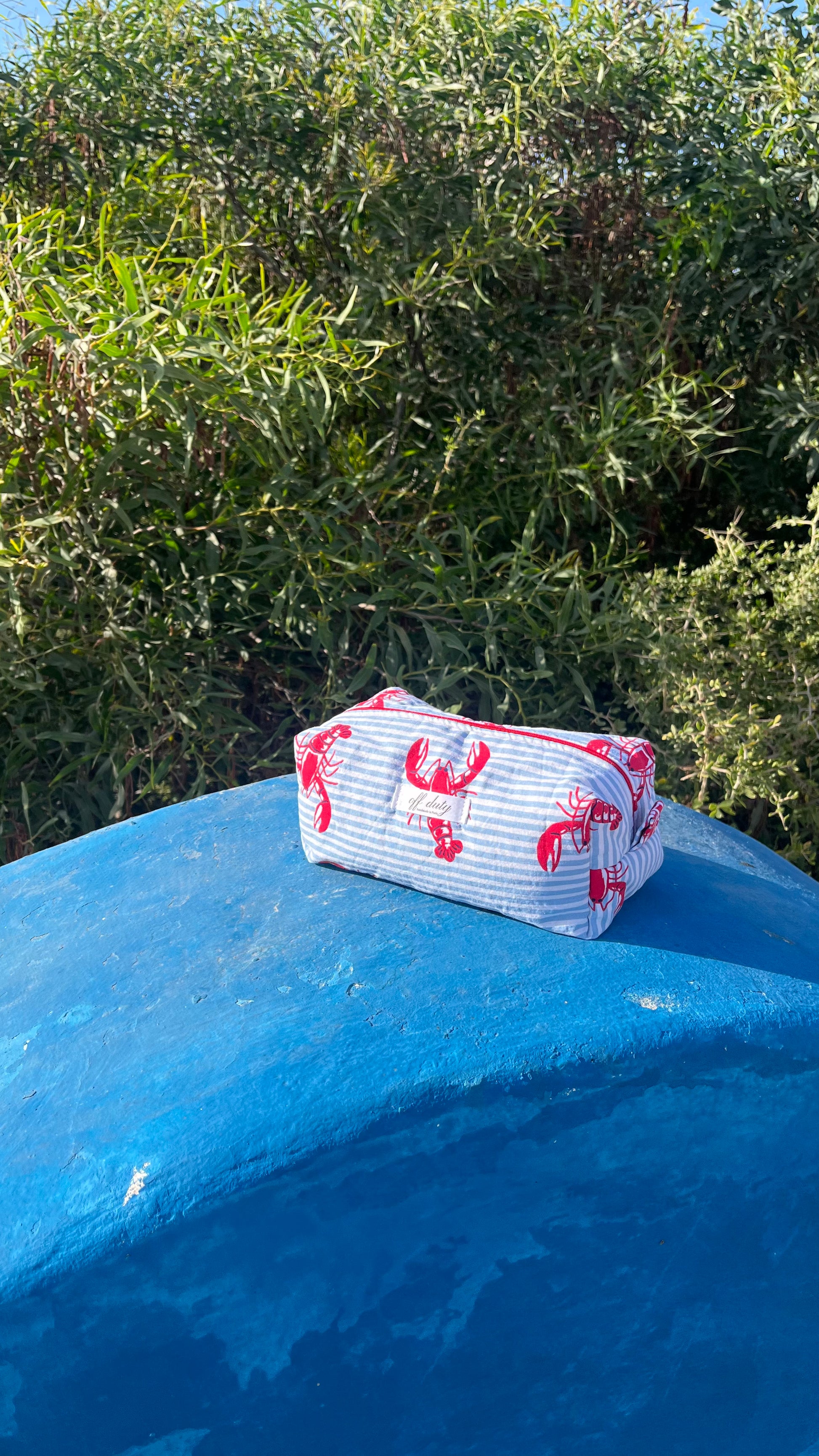 Lobster print pouch